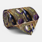 ワイン葡萄トスカーナヴィンテージワインラバーネクタイ ネクタイ (ロール)