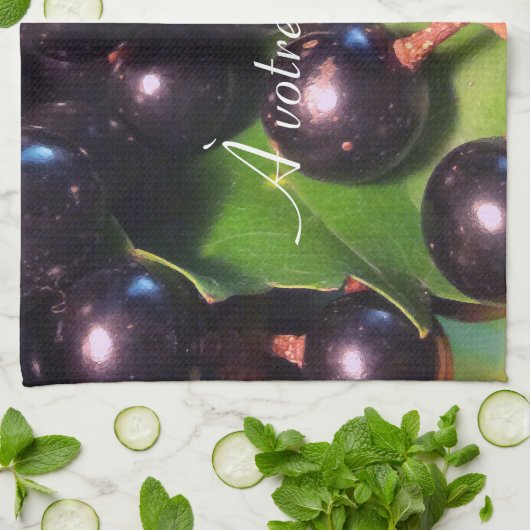 ワイン葡萄 キッチンタオル (折り畳み)