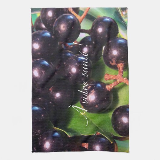 ワイン葡萄 キッチンタオル (縦)