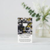 ワイン葡萄 | ワインガラスアイコン 名刺 (スタンド正面)