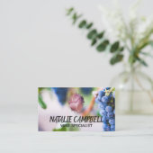 ワイン葡萄 |ワイングラス 名刺 (スタンド正面)