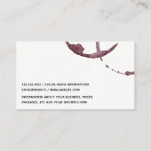 ワイン葡萄 |ワイングラス 名刺 (裏面)