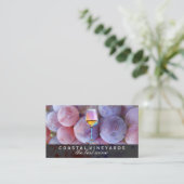 ワイン葡萄 | ワイン入りグラス 名刺 (スタンド正面)