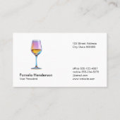 ワイン葡萄 | ワイン入りグラス 名刺 (裏面)