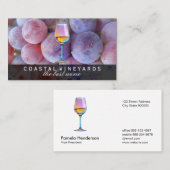 ワイン葡萄 | ワイン入りグラス 名刺 (正面/裏面)