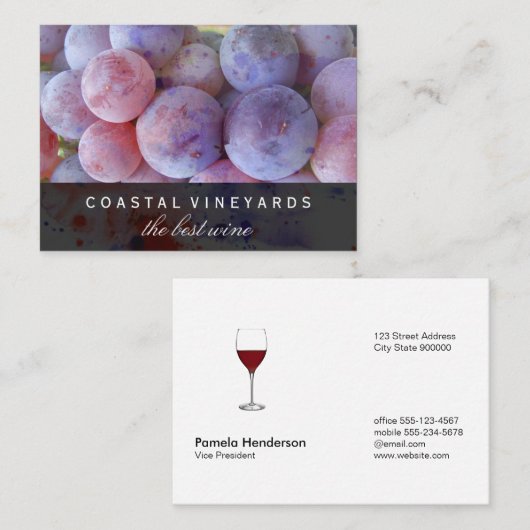 ワイン葡萄 名刺 (正面/裏面)
