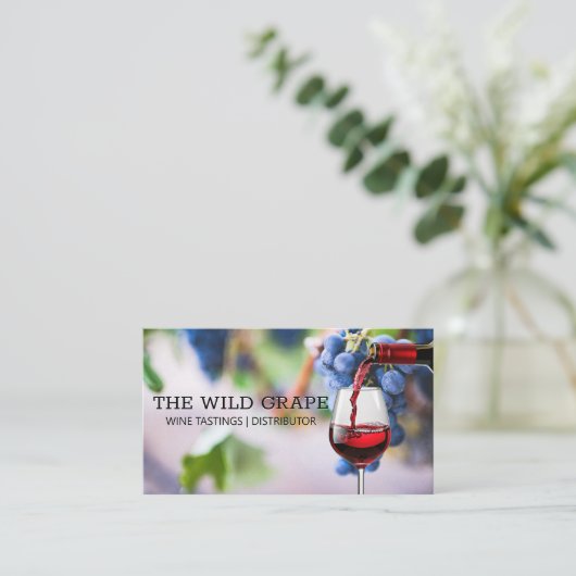 ワイン葡萄 | 赤ワイン注 名刺 (スタンド正面)