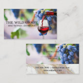 ワイン葡萄 | 赤ワイン注 名刺 (正面/裏面)