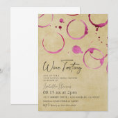 ワイン試飲のブライダルシャワー招待状 招待状 (正面/裏面)