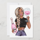 ワイン試飲のブライダルシャワー招待状 招待状 (正面)