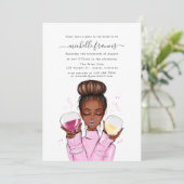 ワイン試飲のブライダルシャワー招待状 招待状 (スタンド正面)