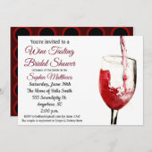 ワイン試飲のブライダルシャワー招待状 招待状 (正面/裏面)