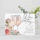 ワイン試飲のブライダルシャワー招待状 招待状 (スタンド正面)
