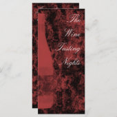 ワイン試飲の招待カード (正面/裏面)