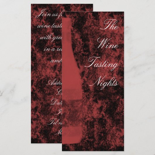 ワイン試飲の招待カード (正面/裏面)