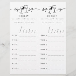 ワイン試飲の評価スコアカード レターヘッド