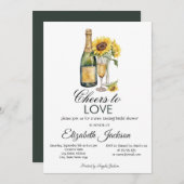 ワイン試飲ひまわりブライダルシャワー 招待状 (正面/裏面)