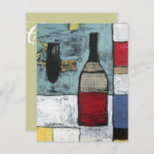 ワイン試飲へのご招待 招待状 (正面/裏面)