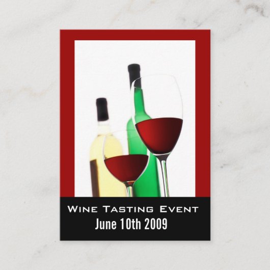ワイン試飲イベントミニ招待状カード エンクロージャーカード (正面)