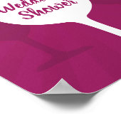 ワイン試飲ウェディングシャワーへようこそ ポスター (角)