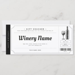 ワイン試飲ギフトチケット伝票証明書