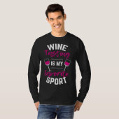 ワイン試飲スポーツ飲みワイン Tシャツ (正面フル)