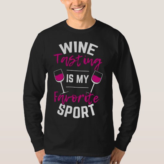 ワイン試飲スポーツ飲みワイン Tシャツ (正面)