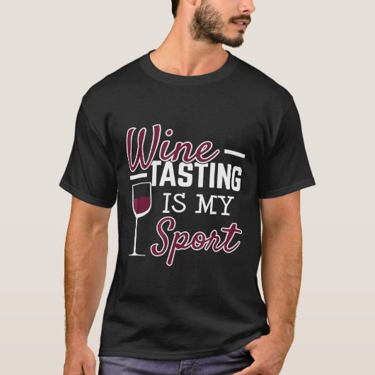ワイン試飲スポーツ飲みワイン Tシャツ (正面)