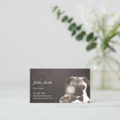 ワイン試飲ダークレザーサーpug 名刺 (スタンド正面)