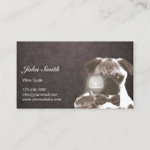 ワイン試飲ダークレザーサーpug 名刺 (正面)