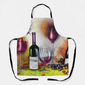 ワイン試飲デジカラフルタルアート エプロン (正面)
