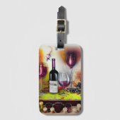 ワイン試飲デジカラフルタルアート ラゲッジタグ (正面縦)