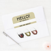 ワイン試飲ハローネーム頼タグについて スクエアシール (封筒)