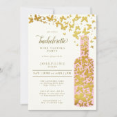 ワイン試飲バチェロレッテ蝶金ゴールド 招待状 (正面)