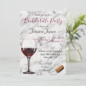 ワイン試飲バチェロレッテ モダン ミニマル 招待状 (スタンド正面)