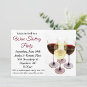 ワイン試飲パーティの招待状 招待状 (スタンド正面)