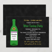 ワイン試飲パーティの招待状 招待状 (正面/裏面)