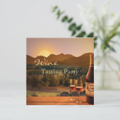 ワイン試飲パーティの招待状 招待状 (スタンド正面)