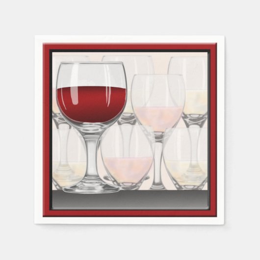 ワイン試飲パーティーカクテル スタンダードカクテルナプキン (正面)