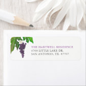 ワイン試飲パーティーブドウ差出人住所 ラベル (インサイチュ)