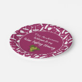 ワイン試飲パーティー名前をカスタムする ペーパープレート (アングル)