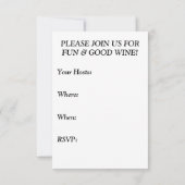 ワイン試飲パーティー招待状 招待状 (裏面)