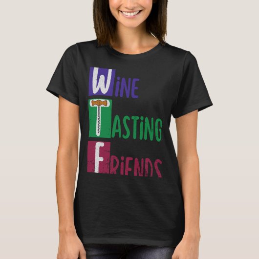 ワイン試飲フレンズWtf Tシャツ (正面)