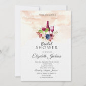 ワイン試飲フローラブライダルシャワー 招待状 (正面)