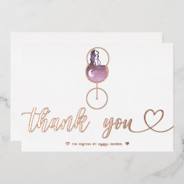 ワイン試飲ブライダルシャワースクリプトサンキューカード 箔シーズンカード