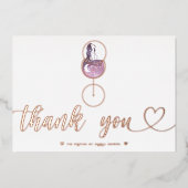 ワイン試飲ブライダルシャワースクリプトサンキューカード 箔シーズンカード (正面)