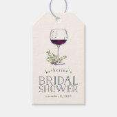 ワイン試飲ブライダルシャワーメッセージカード ギフトタグ (正面)