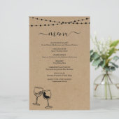 ワイン試飲メニュー (スタンド正面)