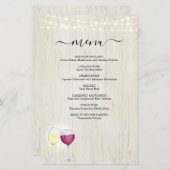 ワイン試飲メニュー (正面/裏面)