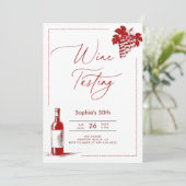 ワイン試飲ワイナリーモダンブルゴーニュ50誕生日 招待状 (スタンド正面)